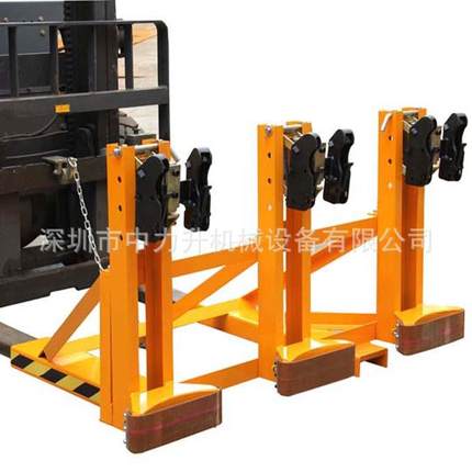黑鹰嘴重型三油桶夹具DG1500D油桶搬运夹叉车油桶夹