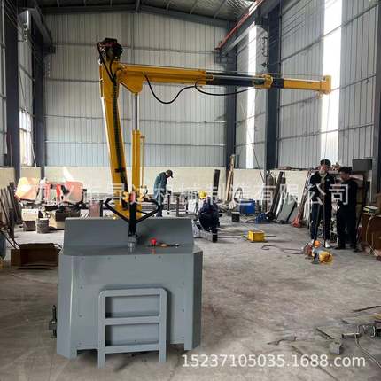 旋转悬臂吊1吨家用小型升降吊车升降起重机移动液压小吊机