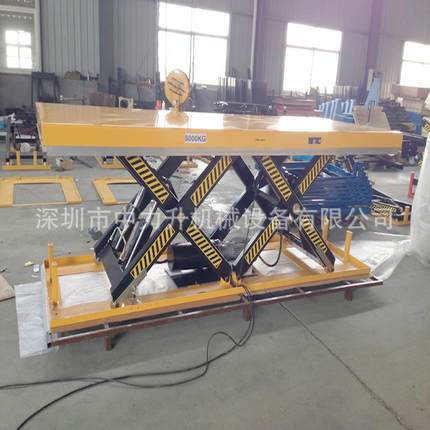 电动液压平台长台面固定电动升降平台双排剪叉升降台