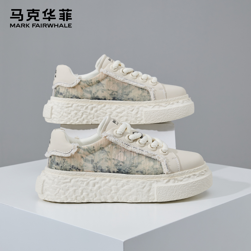马克华菲透气小白鞋运动休闲男鞋