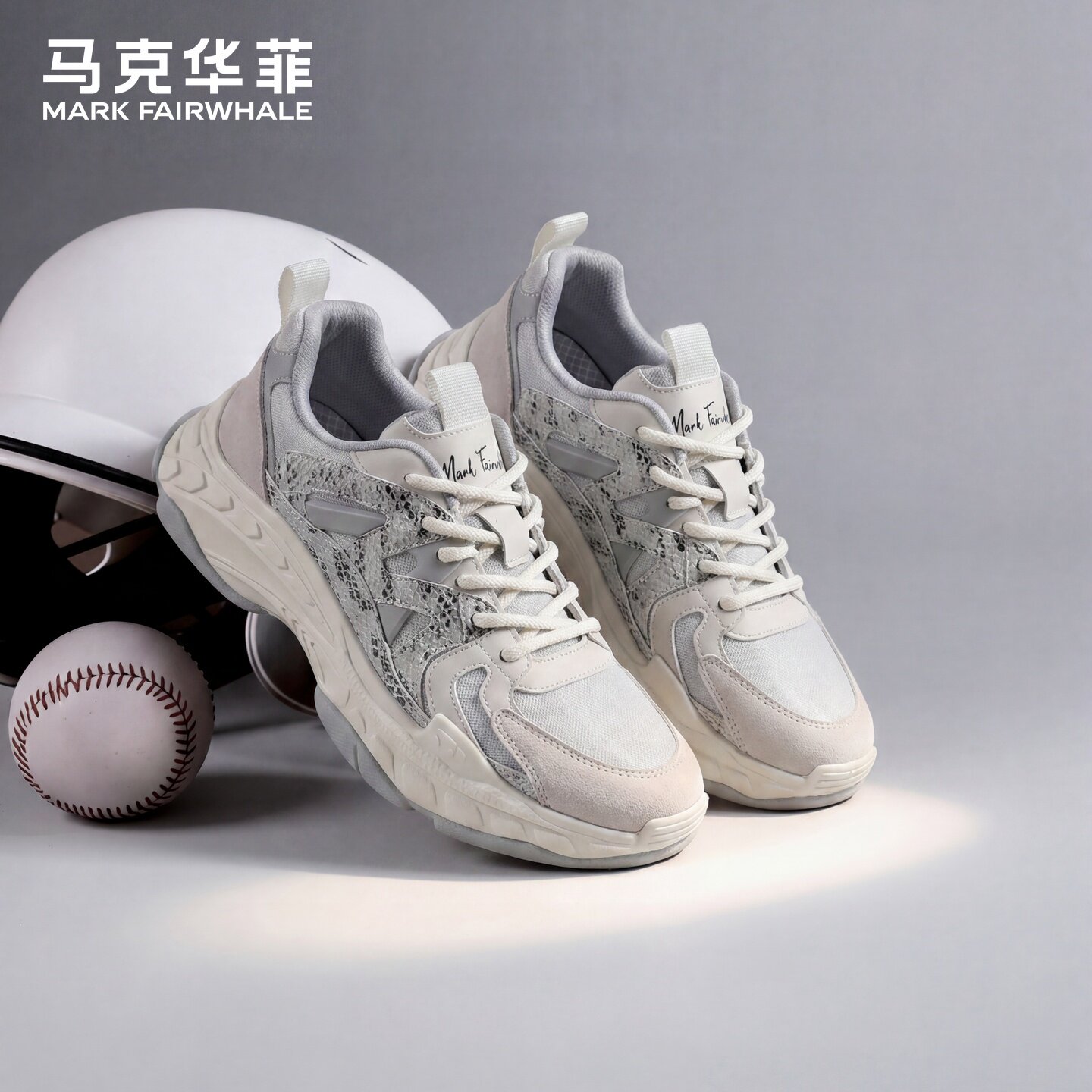马克华菲官方旗舰男鞋增高老爹鞋图片