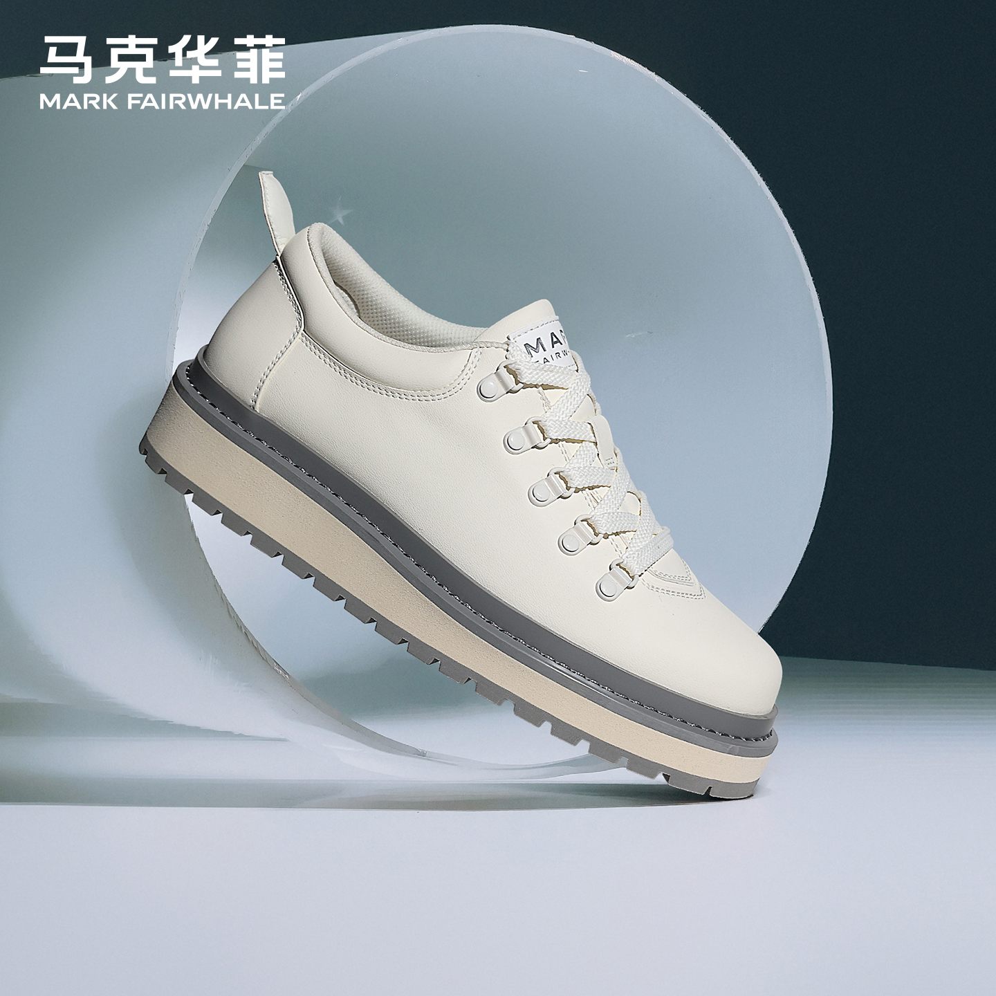 马克华菲旗舰男士休闲皮鞋运动鞋
