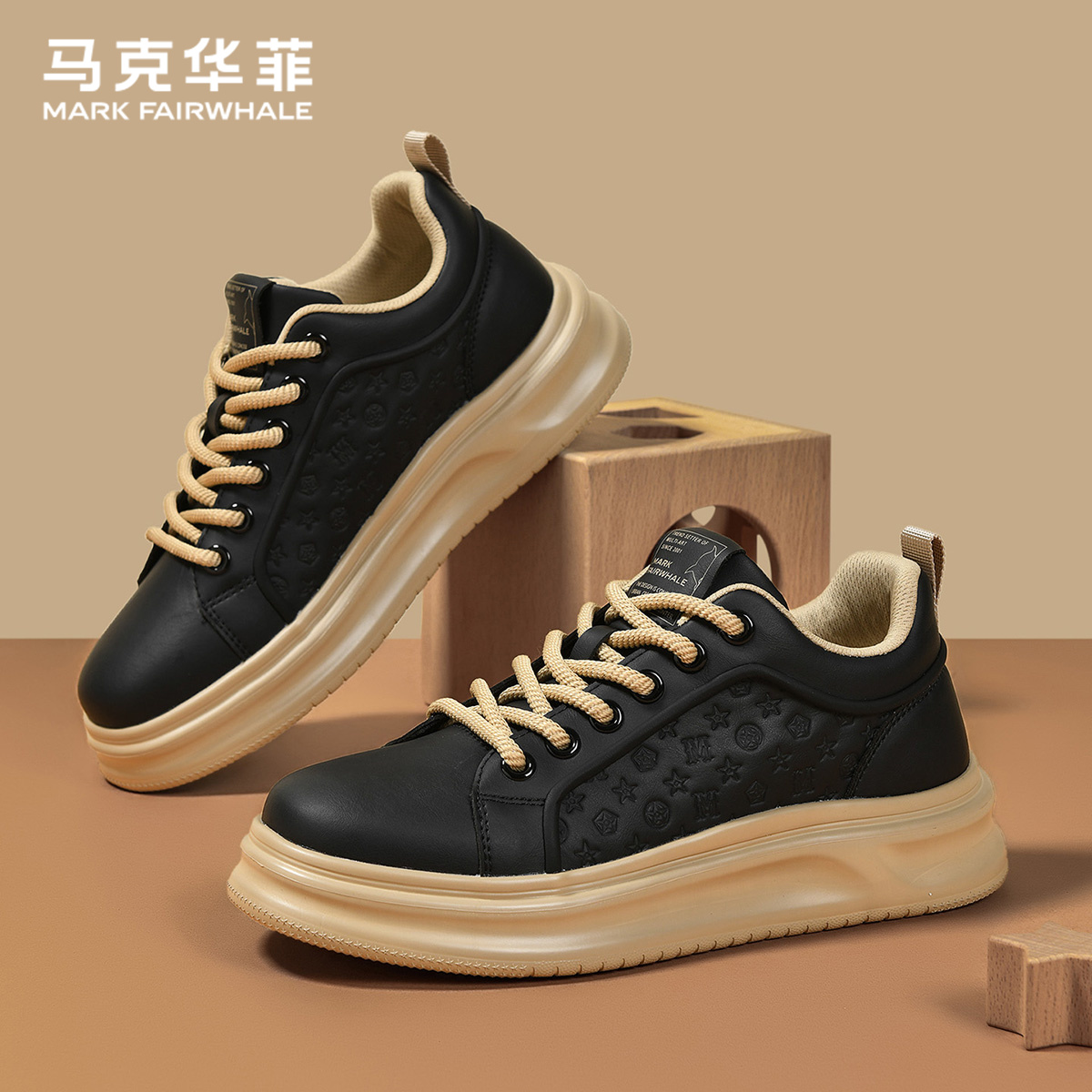 马克华菲官方旗舰男鞋休闲板鞋