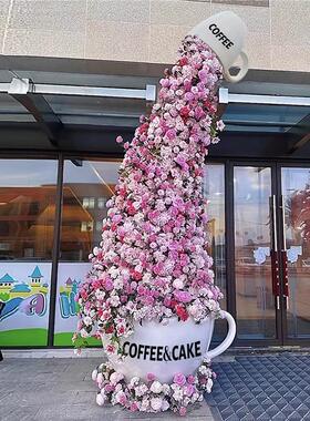 网红真咖啡杯模型大雕塑打