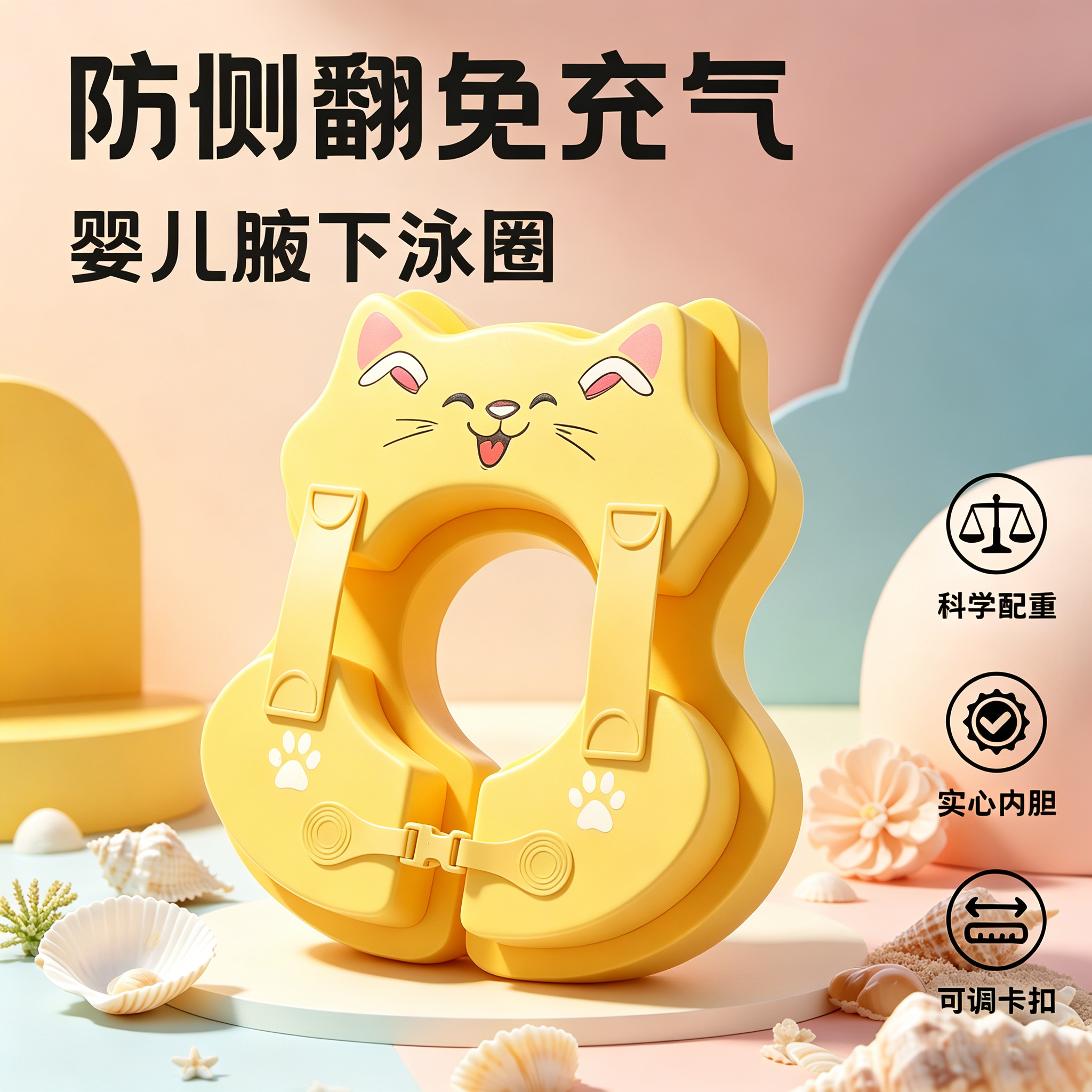 儿童游泳圈气小月龄泡沫圈游泳