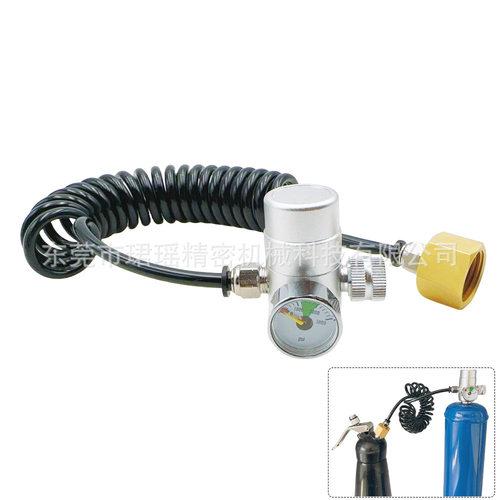 跨境N2O鲜奶油发泡器开关阀充气接头带3k/1.5k表用于0.95L/580克