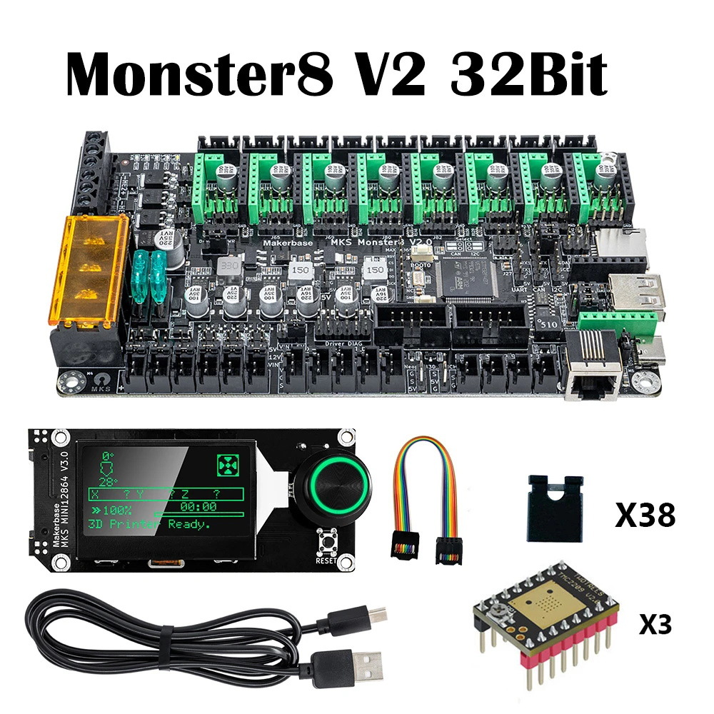 3D打印机配件MKS Monster8 V2怪兽 3D打印机主板8轴适配Voron机器 办公设备/耗材/相关服务 3D打印机 原图主图