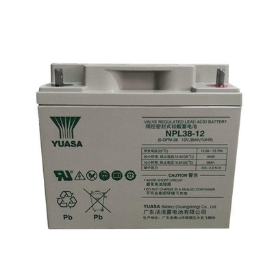 汤浅蓄电池NPL38-12阀控式12V38AH铅酸免维护UPS电源直流屏太阳能