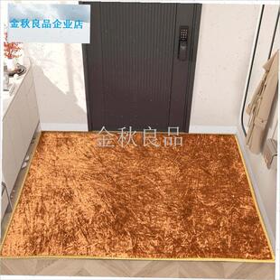 黄色入户门垫招财进宝地t垫土黄色客厅玄关地毯高档进门防滑脚垫.