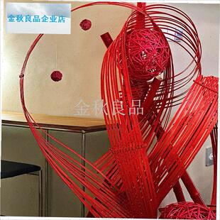 年春节藤球竹条灯笼装饰品店铺y商场氛围布置2025贺年幼儿园环创.