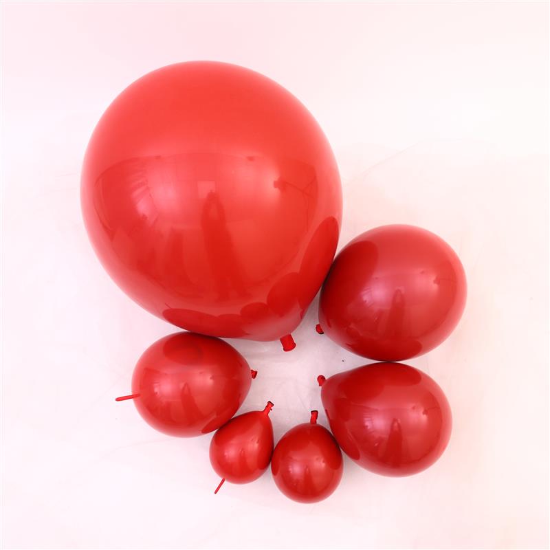 寸510寸12寸18寸36寸双层宝石红乳胶气球套球心形针尾巴石榴红球