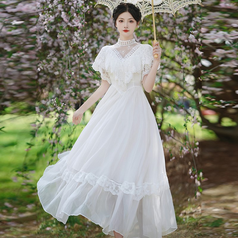 极速领证登记小i礼服仪式感衣服轻婚纱连衣裙高级感小白裙仪式感