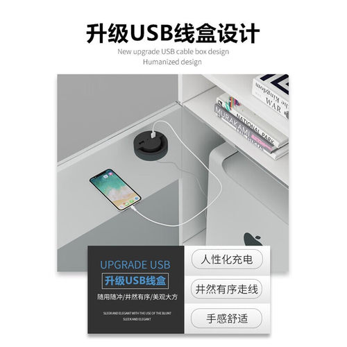 新品简约现代办公桌椅组合六人位职员办公桌办公室V屏风员工位办
