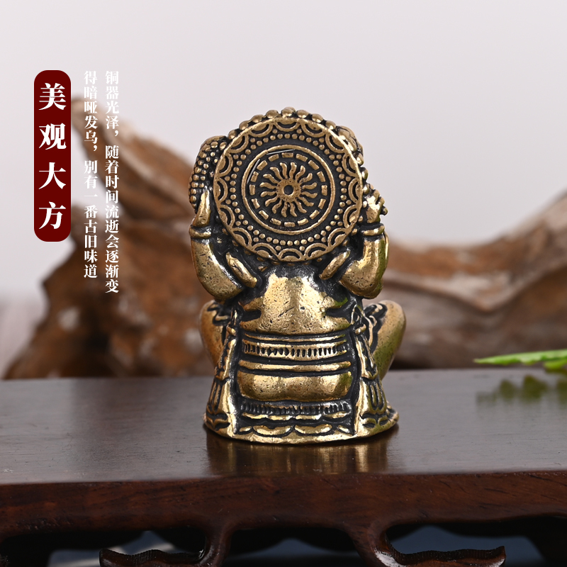 极速纯铜象鼻财神摆件泰国象神印度红财神护法神像家居.店铺泰式