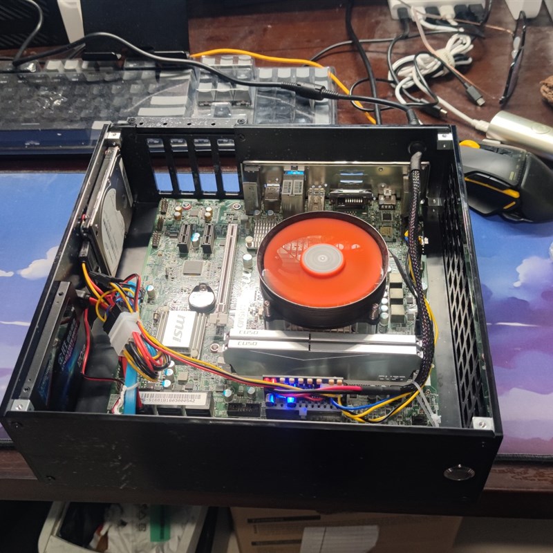 极速工控机ITX机箱 透明亚克力材质迷你小机箱K 17*17cm一体机改