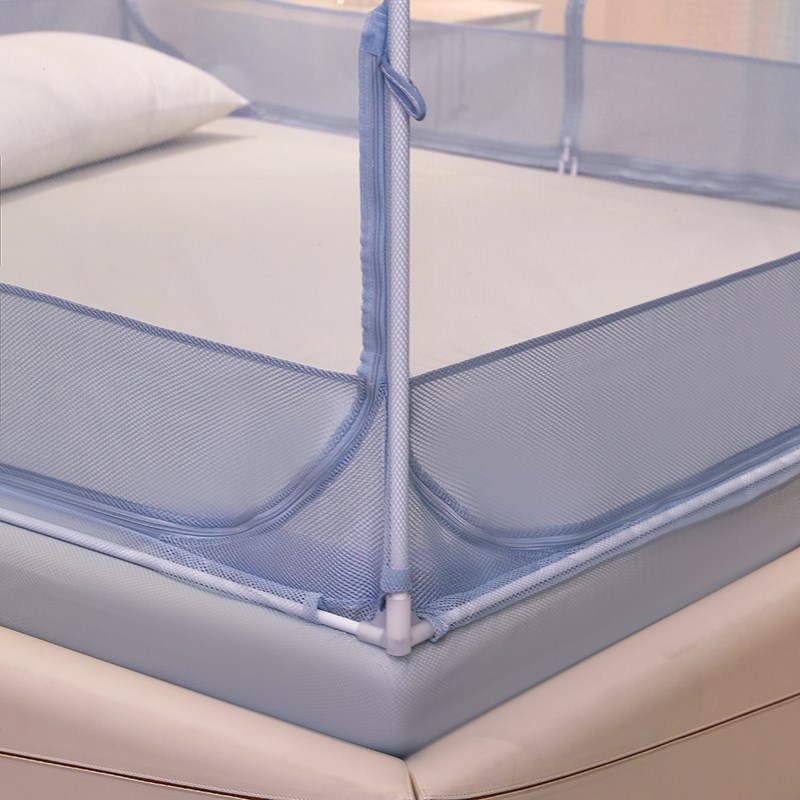 极速2025新款特密T型回底床笠款儿童防摔蚊帐家用T3开门一体式加