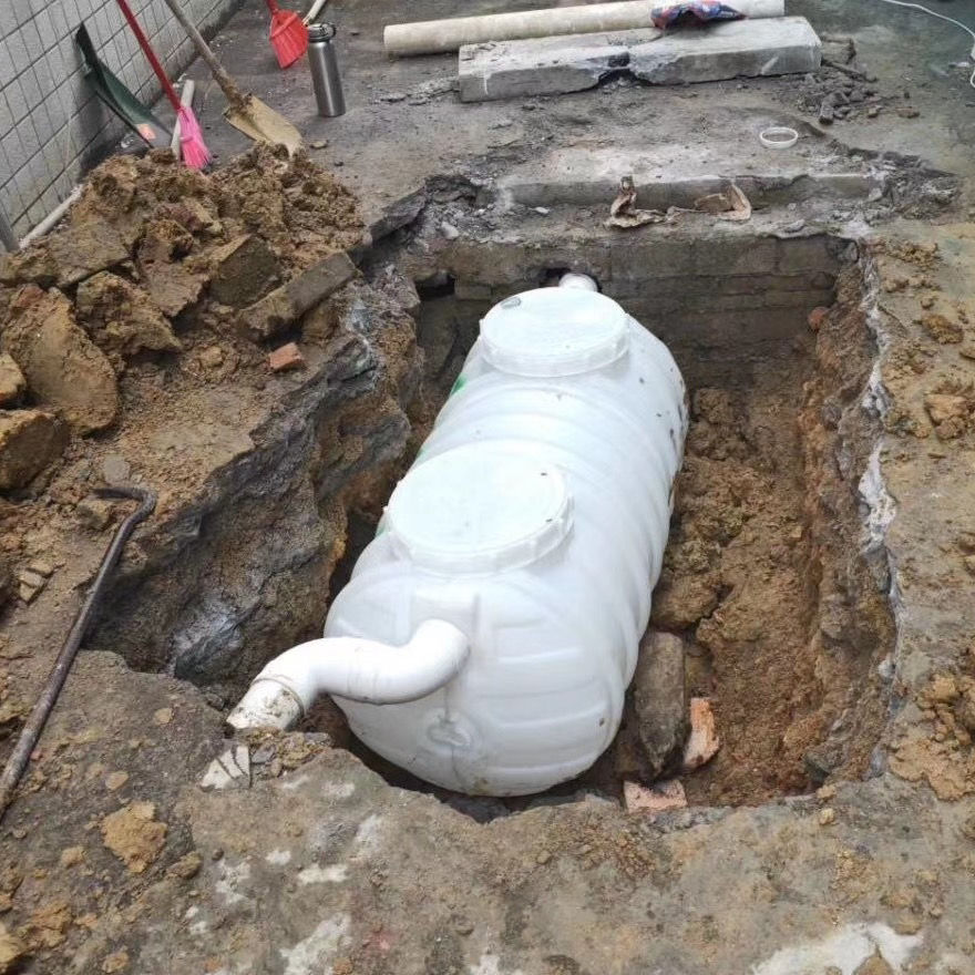 极速一体化三格化粪池o桶新农村家用化粪池罐三级过滤玻璃钢化粪