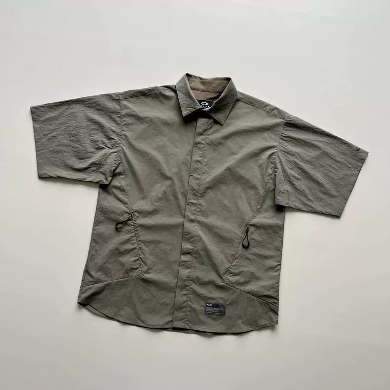 thumbnail for Japanese trendy outdoor function quick-drying long sleeve lapel shirt draped shirt jacket uni** versatile shirt