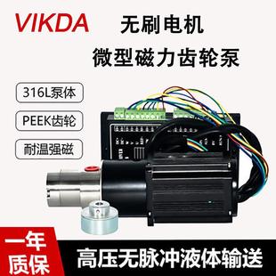 耐酸碱高压灌装 24V不锈钢磁力泵微型驱动齿轮泵 计量自吸小型水泵