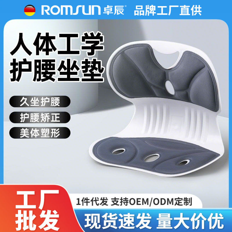 卓辰人体工学护腰坐垫椅子公室工位久坐腰部支撑拖靠背靠垫图片
