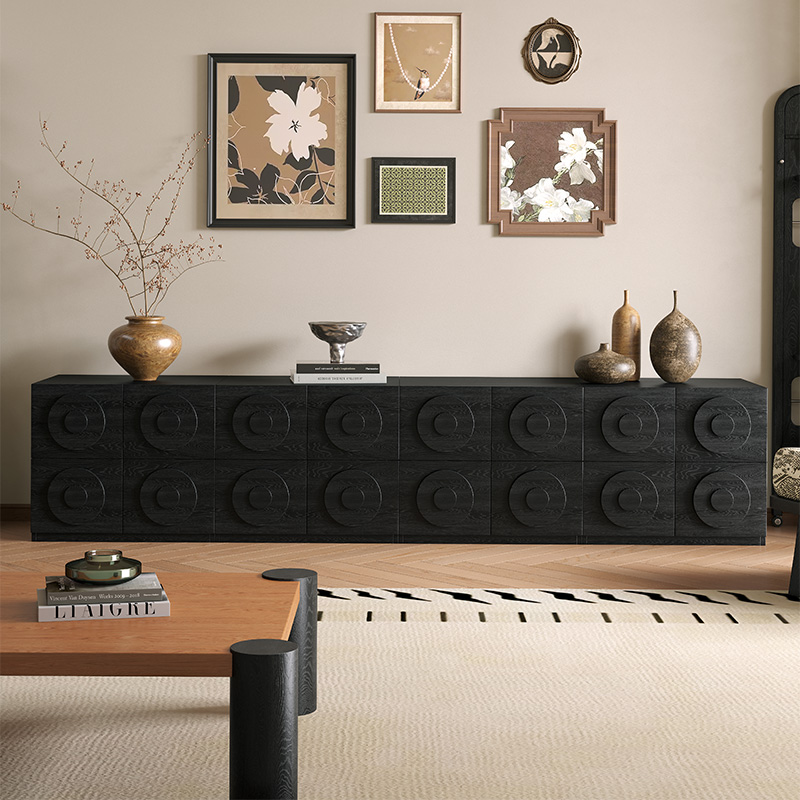 中古风实木电视柜客厅小户型