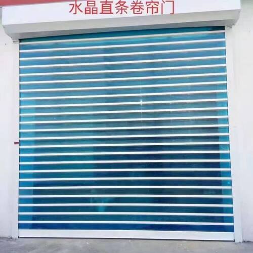 水晶卷帘门透视商场透明