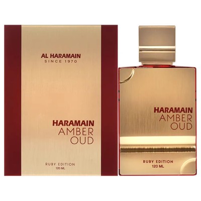美国直邮al haramain哈拉曼红色琥珀沉香乌木香水红宝石款120ml