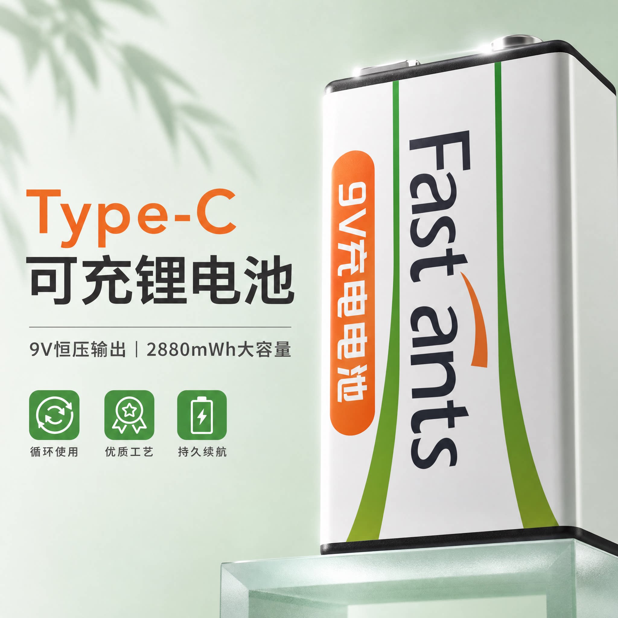 芯乐购6F22锂电池Type-C直充