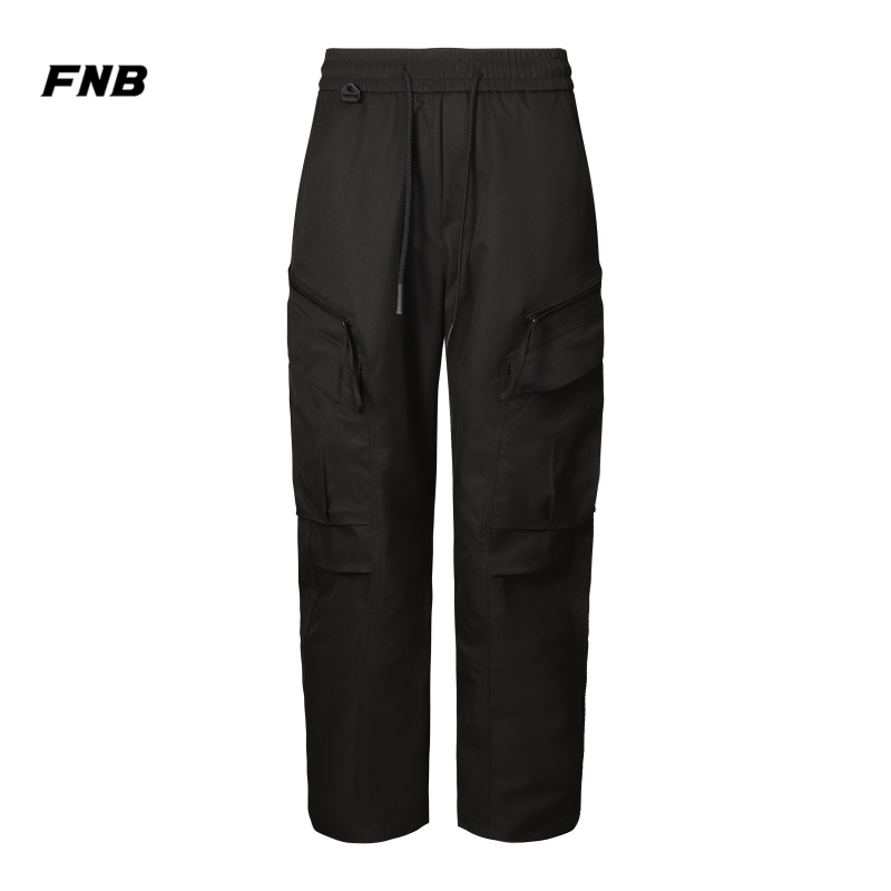 FNB潮牌直筒裤美式复古风格工装裤抽绳宽松百搭设计大口袋男女款