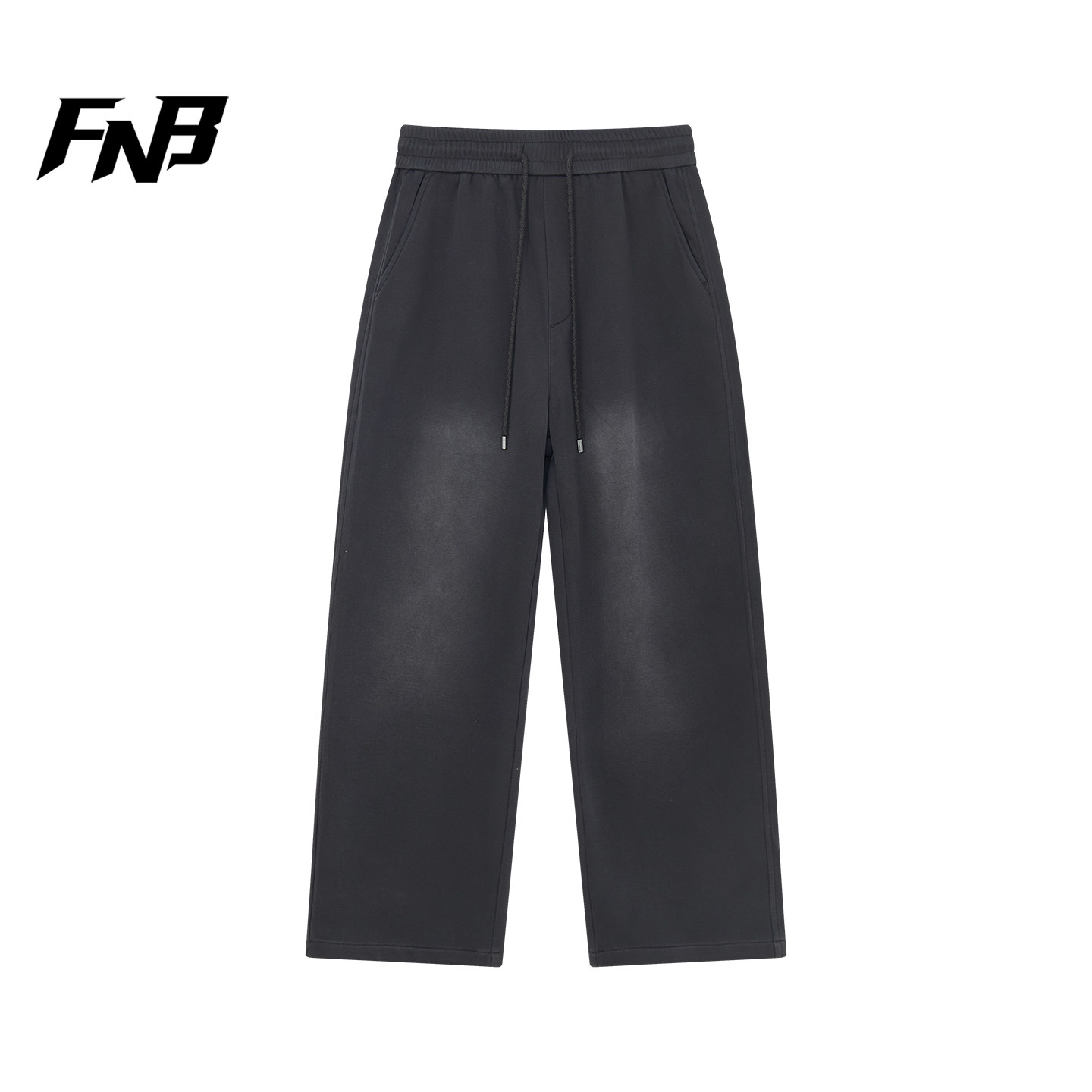 FNB美式水洗做旧街舞卫裤女高街风直筒休闲裤潮男抽绳松紧腰长裤