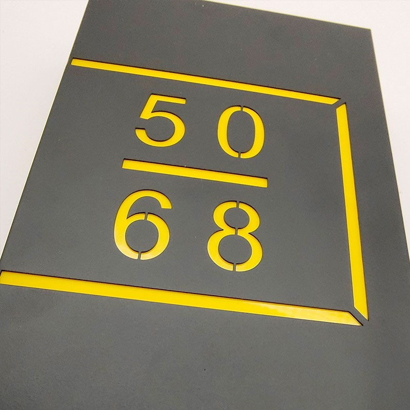 定制新款a镂空金属不锈钢发光门牌D房间号码铁酒店宾馆会所LED