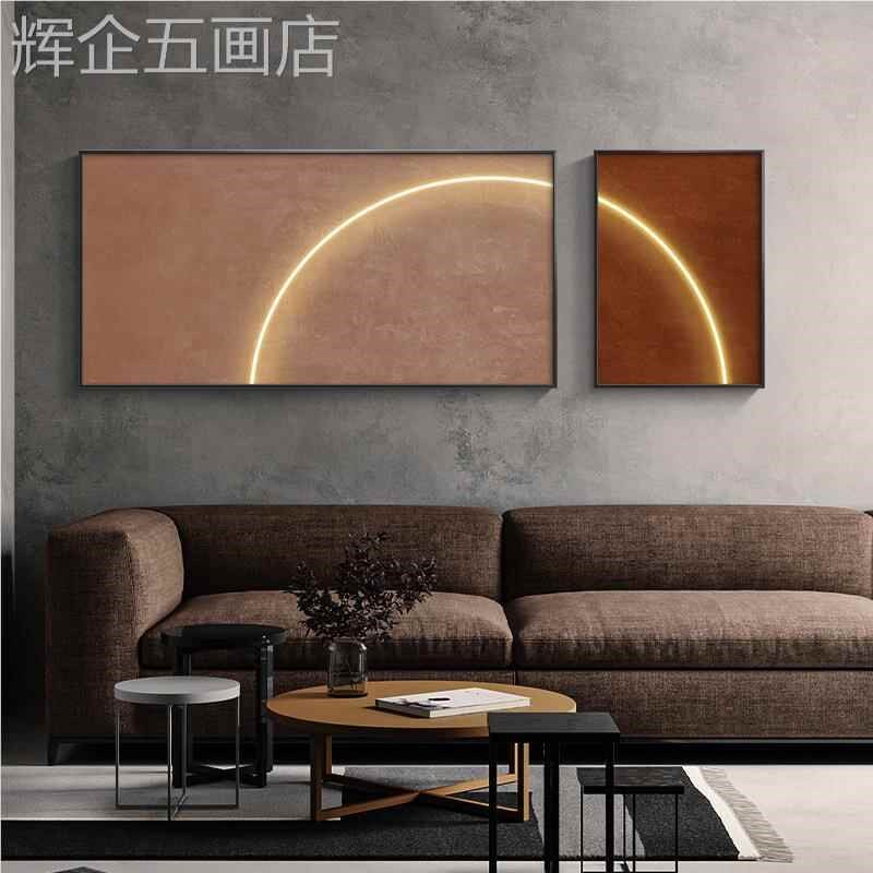 网红寂风厅装沙饰发背景墙抽带F灯艺象侘术挂卧室床头客