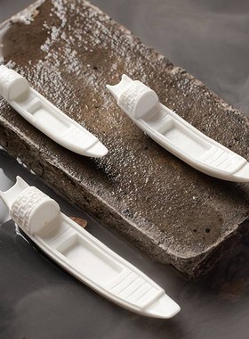 陶瓷小船摆件古代渔船微景观造景摆设桌面假山流水鱼缸Z盆景装饰