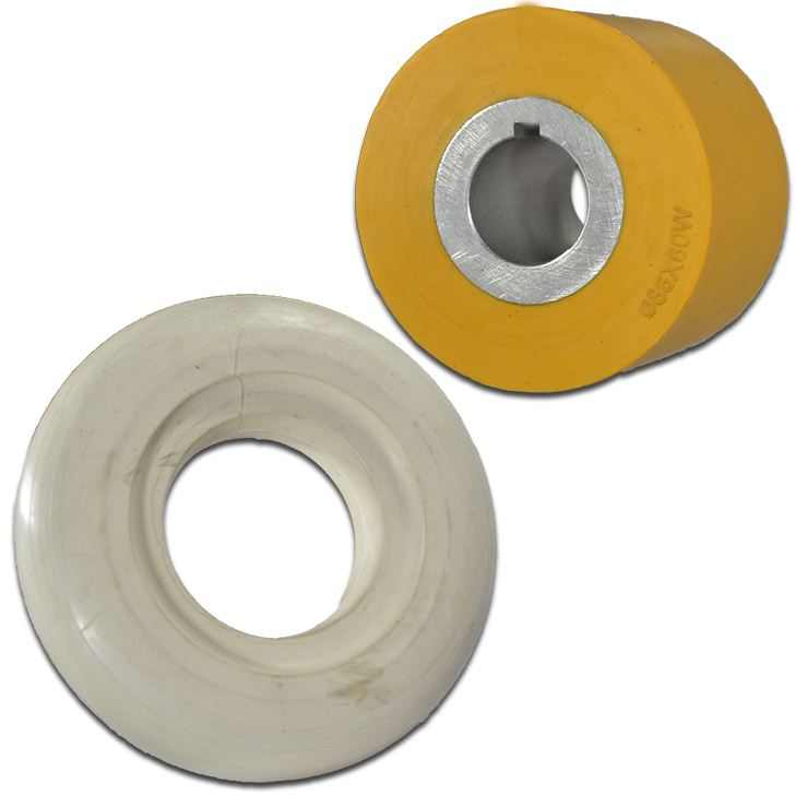 木工圆棒砂光机胶轮 橡胶轮抛v光轮MM2012单带配件送料轮 实心胶