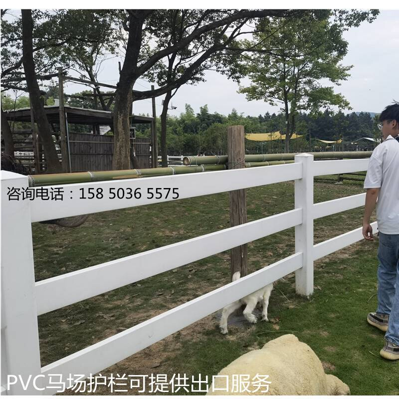 PVC马场护栏马术赛道围栏农场绿化隔离栅栏牛羊萌宠乐园场地栏杆