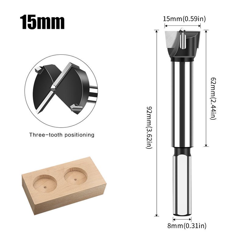 工业级三角柄硬质合金木工钻头木材开孔器铰链开孔工具平翼钻