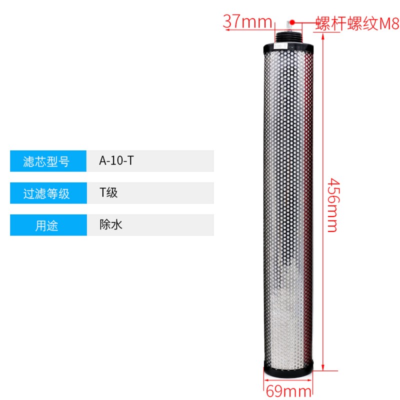 精密过滤器滤芯螺杆空压机水气带丝牙气泵压缩空气除水油水分离器
