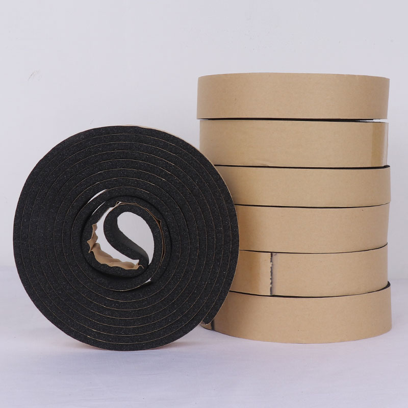 风管密封胶条共板法兰密封胶带胶条自粘防火阻燃隔热橡塑海绵密封