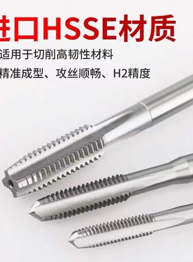 机用细牙直槽丝攻M0.8M1M1.1M1.21.4M1.6M1.7.8X0.2*0.25手用丝锥