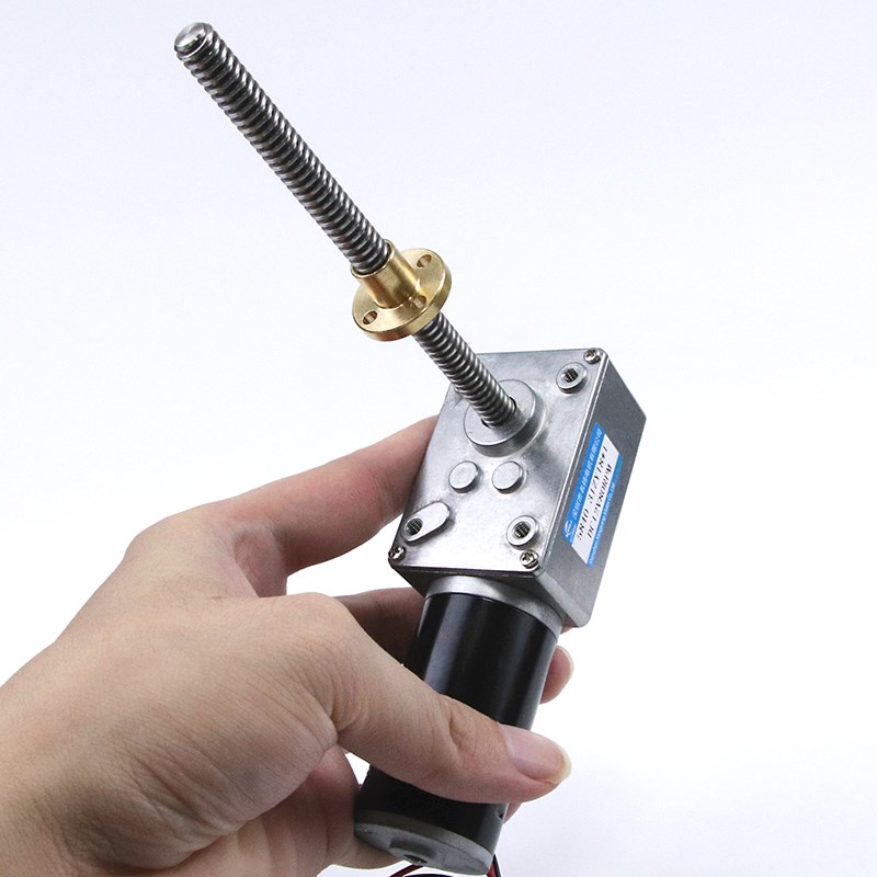 T8丝杆轴直流g减速电机12V24伏蜗轮蜗杆5840-31ZY微型低速小型马