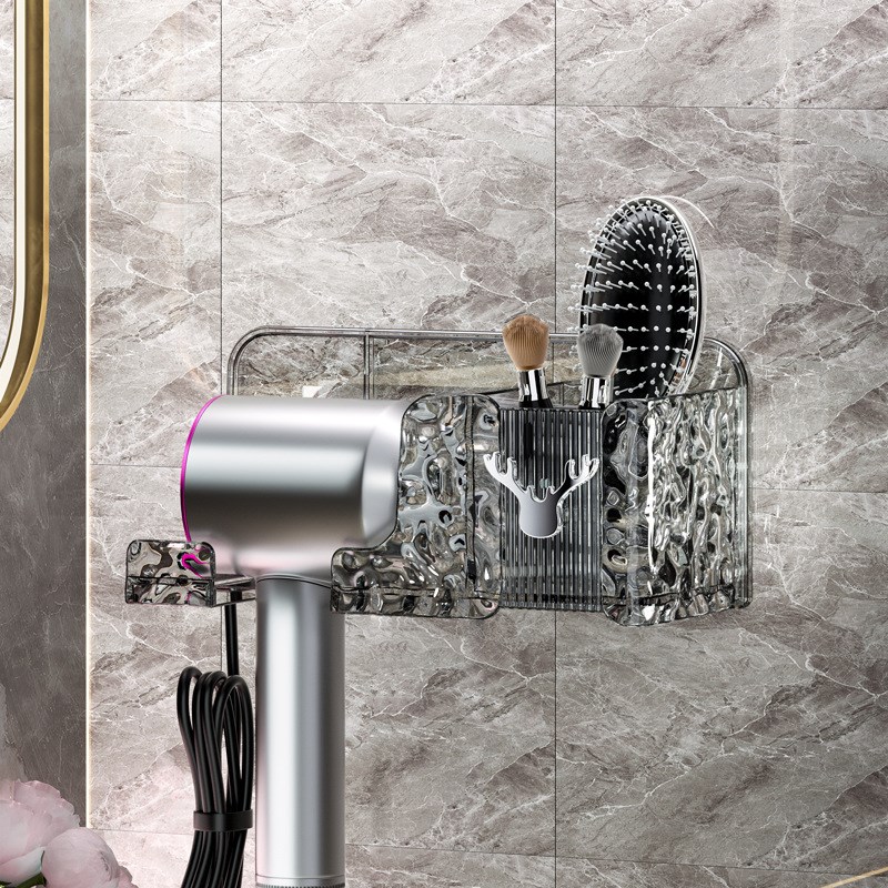 吹风机置物架免打孔卫生间壁挂放电吹风支架浴室风筒挂架收纳神器