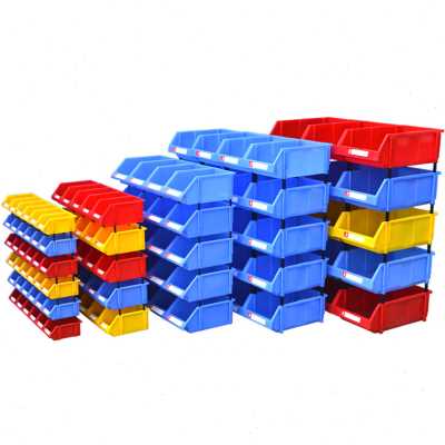 厂销铭丰加厚塑料零件盒组合式物料盒组立收纳盒斜口螺丝盒工具盒