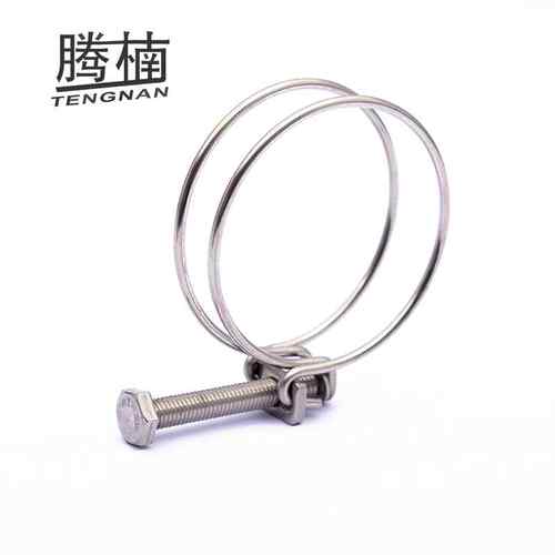 腾楠不锈钢201双钢丝喉箍11-200大规格钢丝卡箍橡胶管抱箍管箍