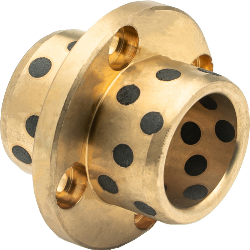 MPCZ8-50内径OFR21-d-L中E间法兰型石墨铜套无油衬套自润滑轴承