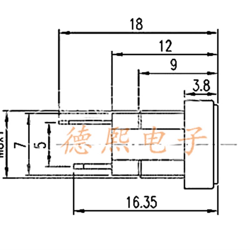 DC电源插座 全铜 DC-022B 5.A5*2.1/2.5MM 2脚 圆孔螺纹螺母