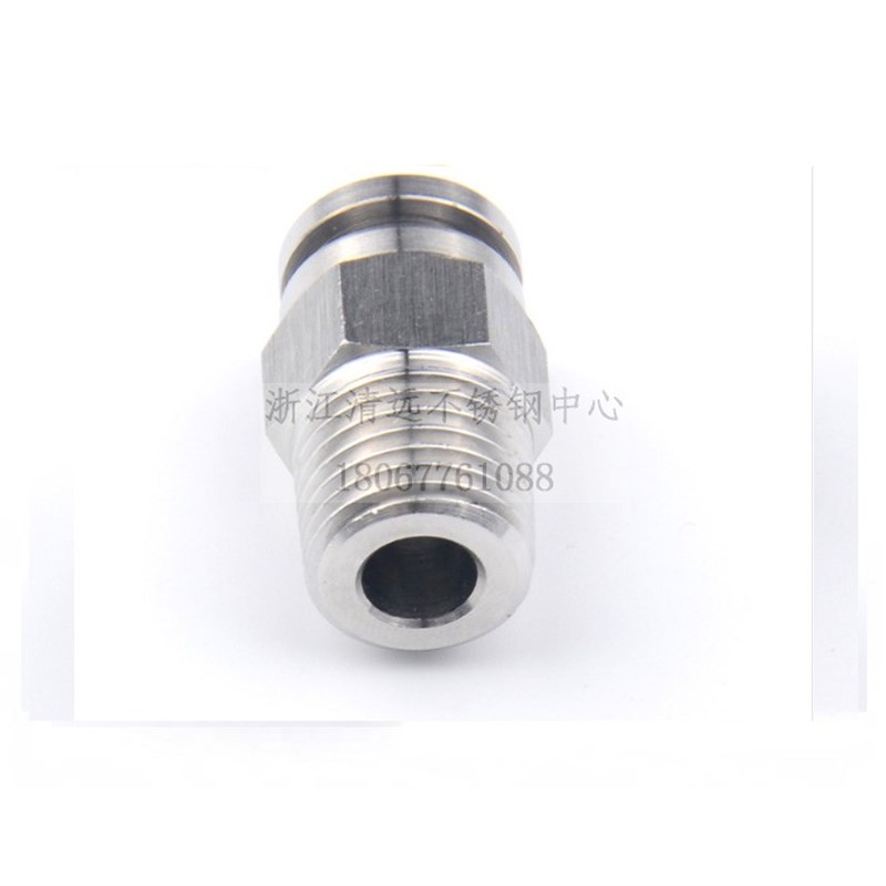 304/316不锈钢气动快速气管快插直通接头PC8-02/4-M5/6-01/10胶管