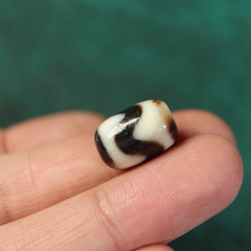 极速西藏老矿玛瑙材质油润包浆虎牙天珠I吊坠藏式至纯工艺虎牙项