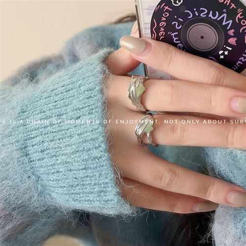 极速adjustable rinng fashion texture high sense ring ring gi