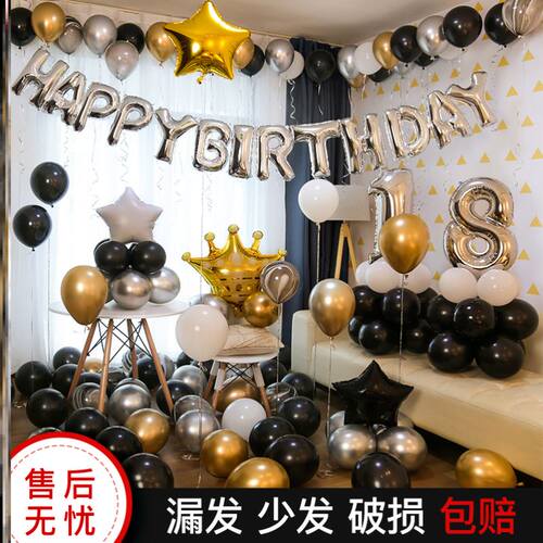 新品Birthday Party Background Wall Balloon DecoratioXn Set