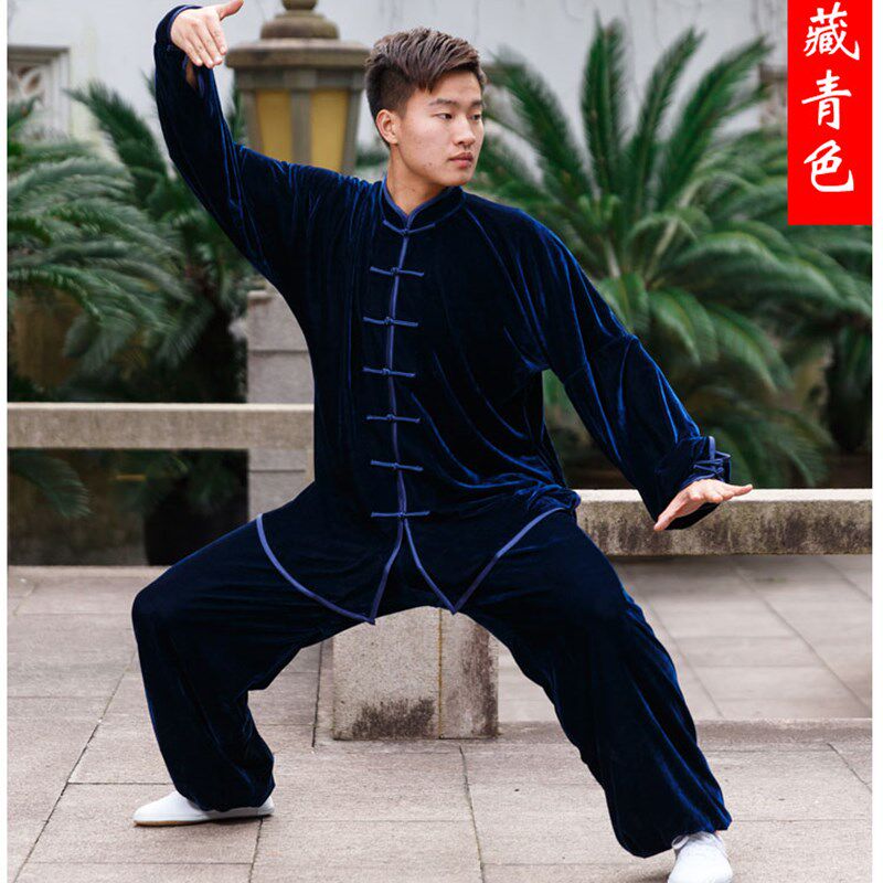 新品太极服女金丝绒秋冬加厚秋装款E春秋中老年太极拳服装武术练